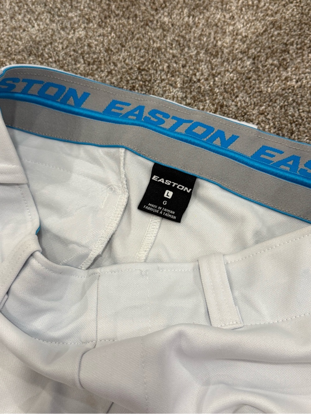 Eastons White & Grey Baseball/Softball Pants Set of 2 pair